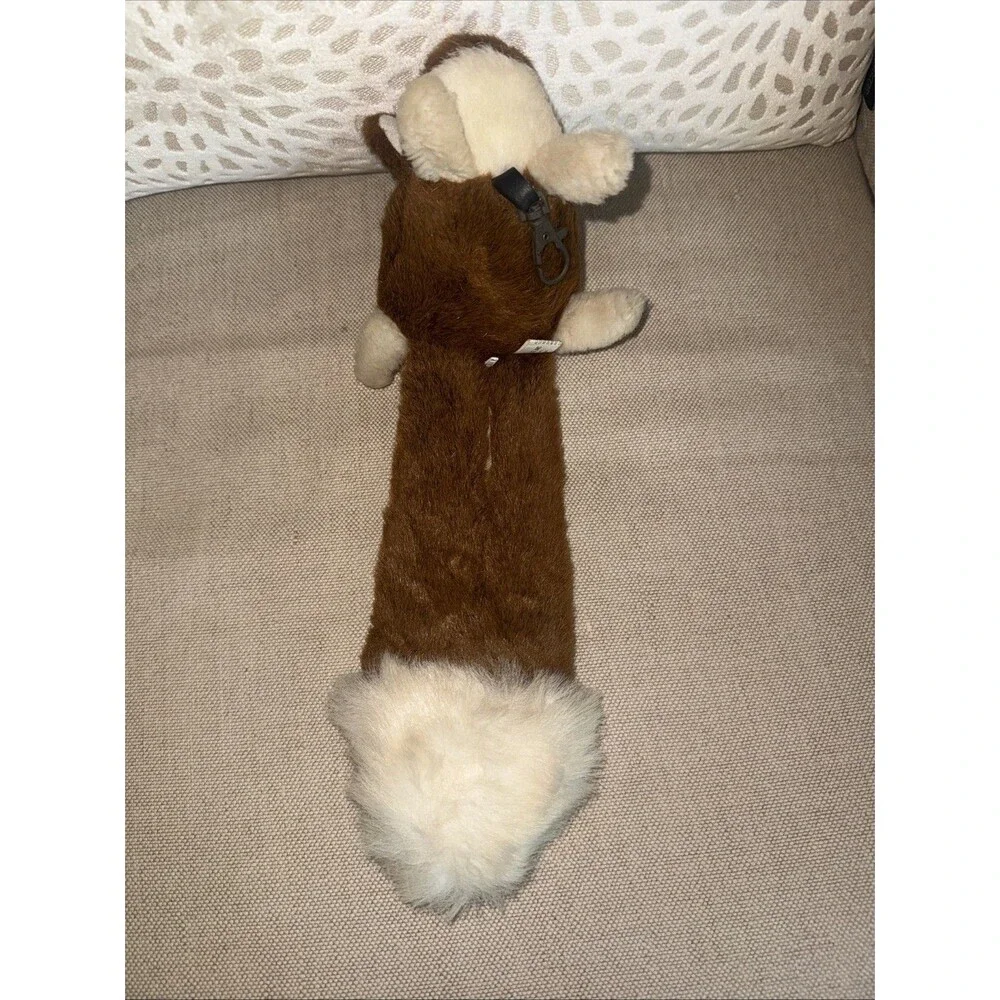 B J Toy Co. Inc.- Plush Squirrel Keychain- Hidden Stash Change Pocket Zipper 13”